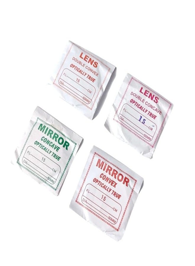 ESPtronics Optical Science Kit 50mm Convex & Concave Lenses and Mirrors Focal Length 15 cm for Kids, Students & Science Enthusiasts - Great for Physics Experiments - Image 3